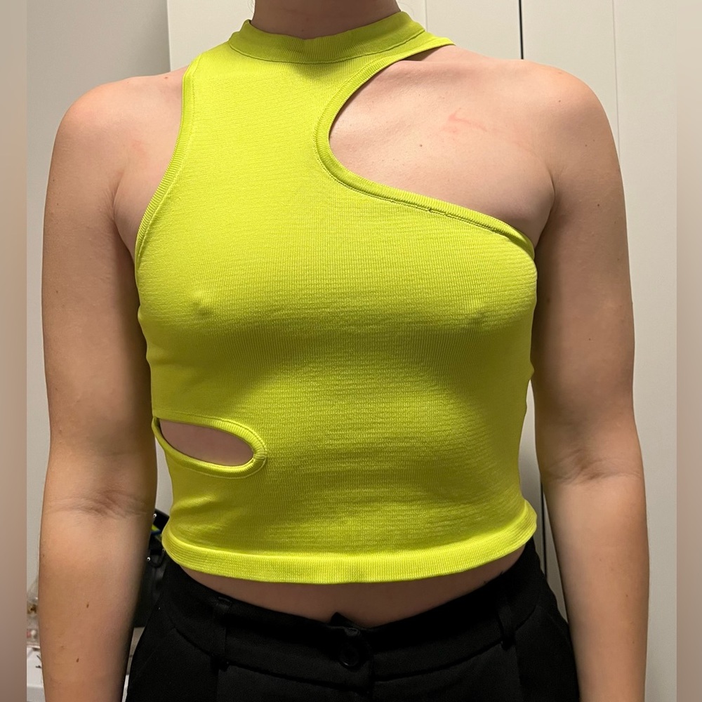 Neon cut-out top